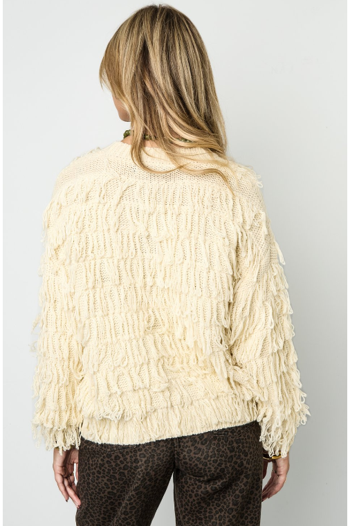 Fringe Knit Gebroken Wit