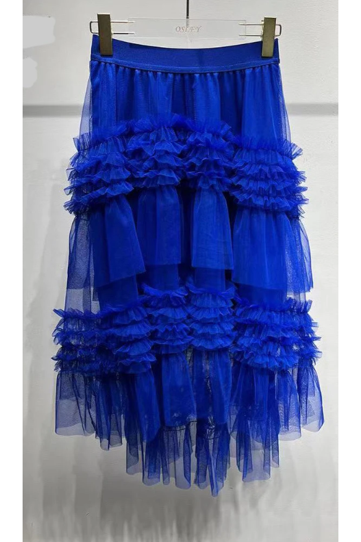 Tule Rokkenromance-Koningsblauw