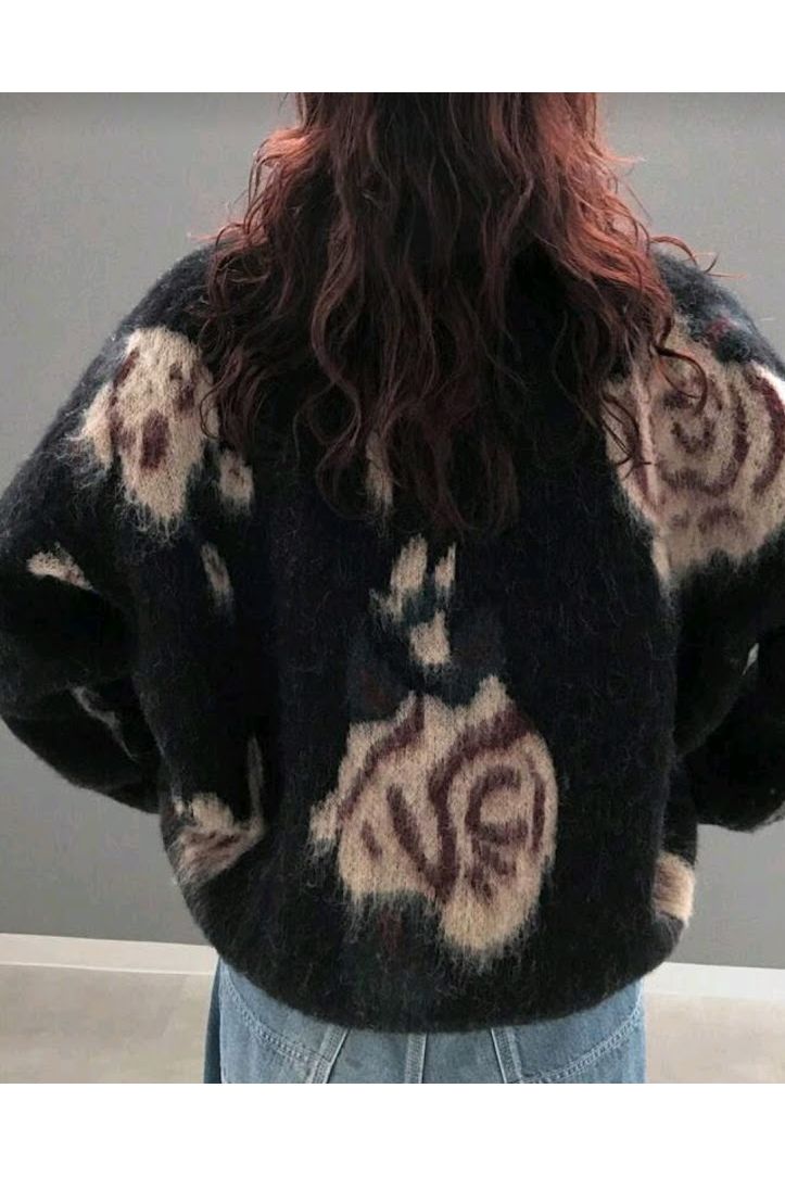 Gebreide Bloemenpull