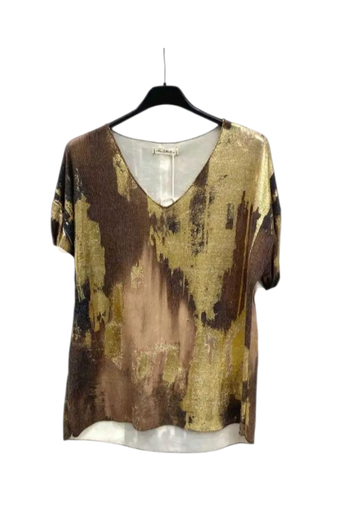 Shirt "Marron abstract"