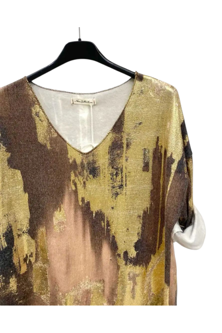 Shirt "Marron abstract"