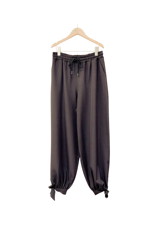 Broek Met Strikdetail Donkerbruin