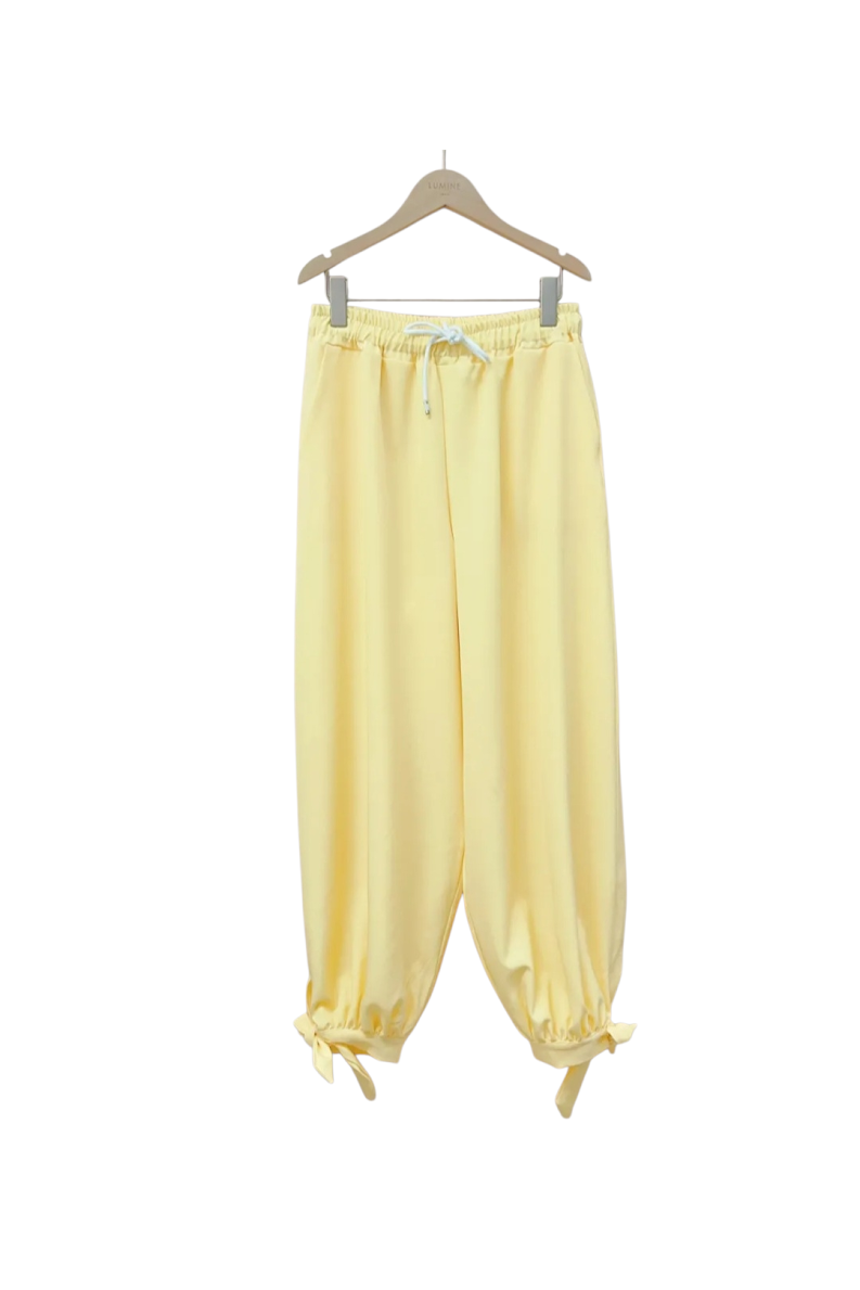 Broek Met Strikdetail Geel