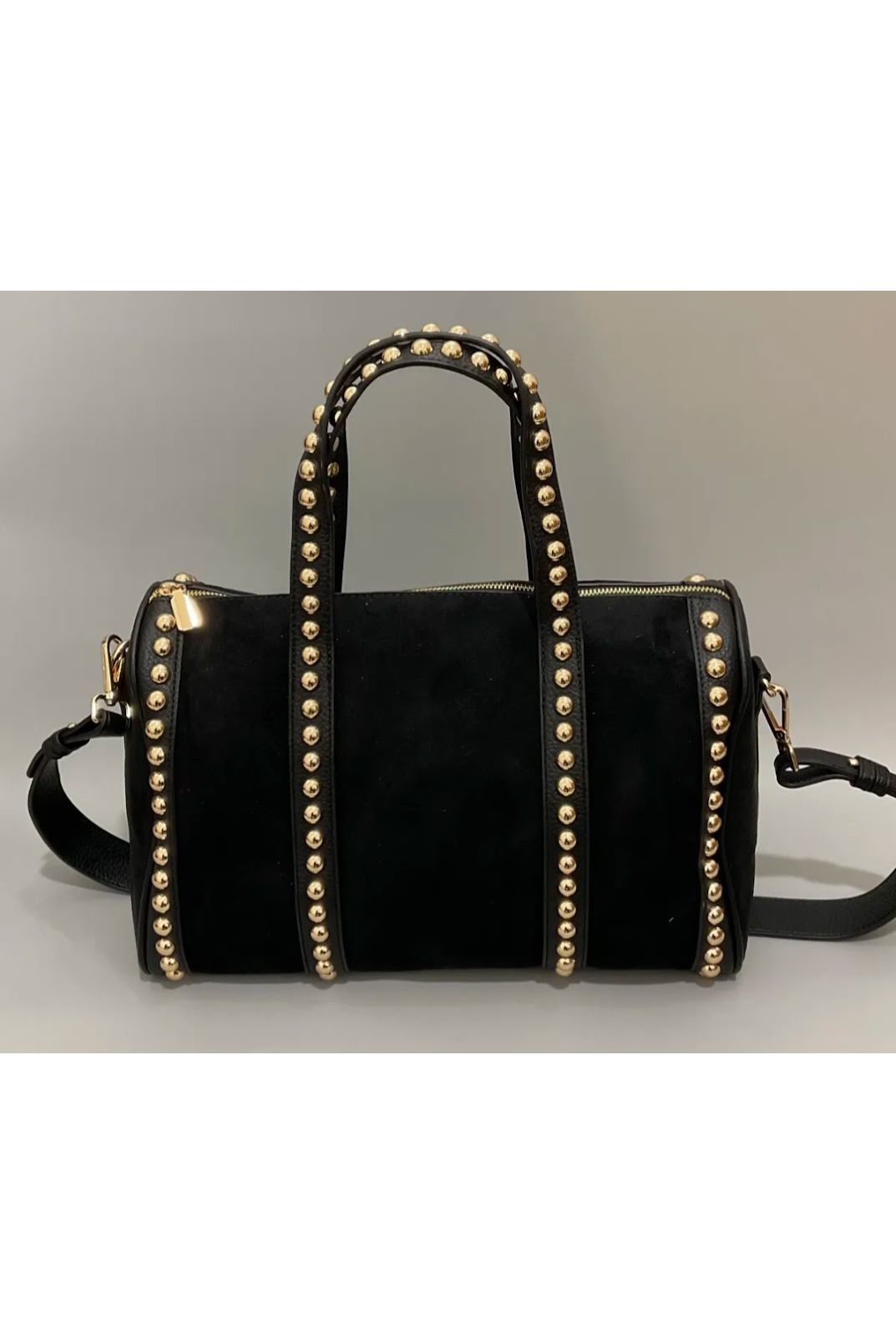 Studded Bowling Bag Zwart