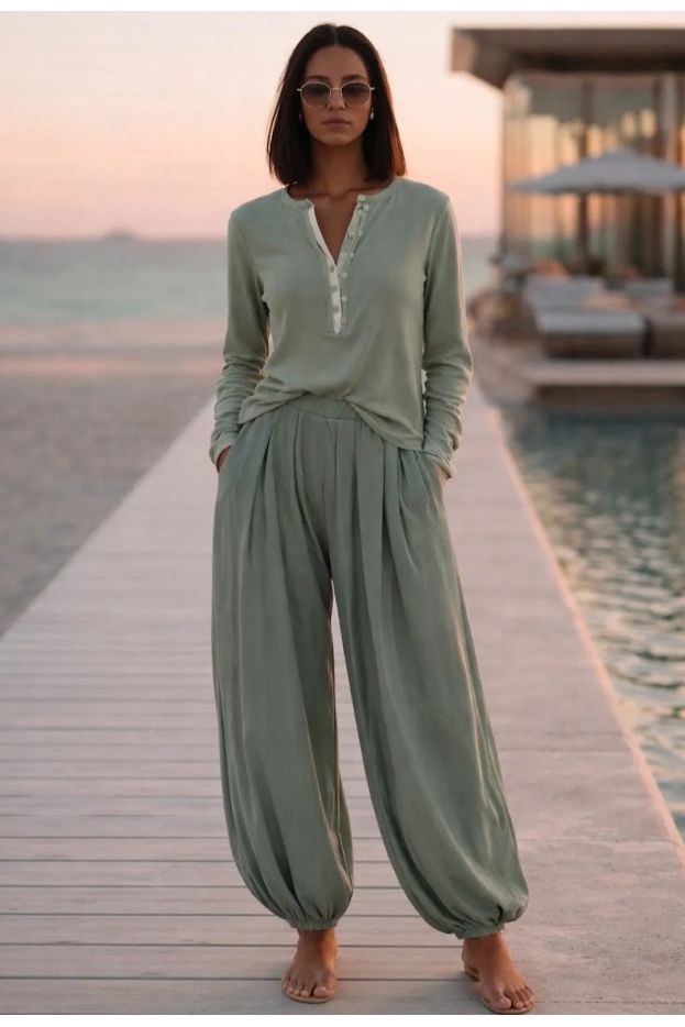 Alladin Broek Aqua Groen