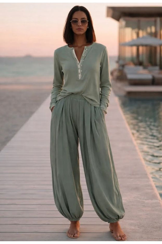 Alladin Broek Aqua Groen