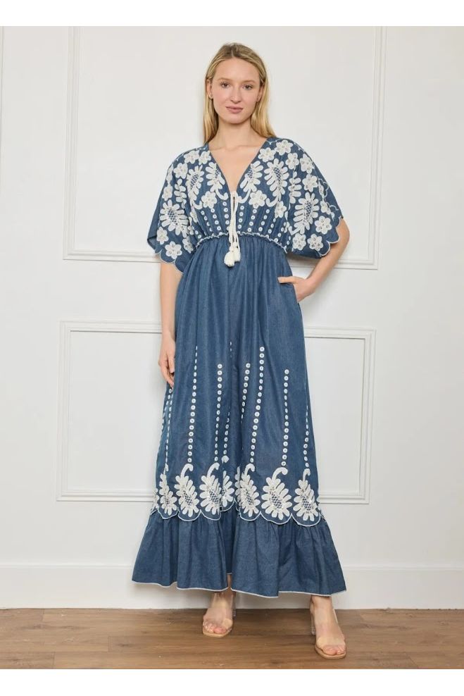 Maxi Jurk Denimblauw