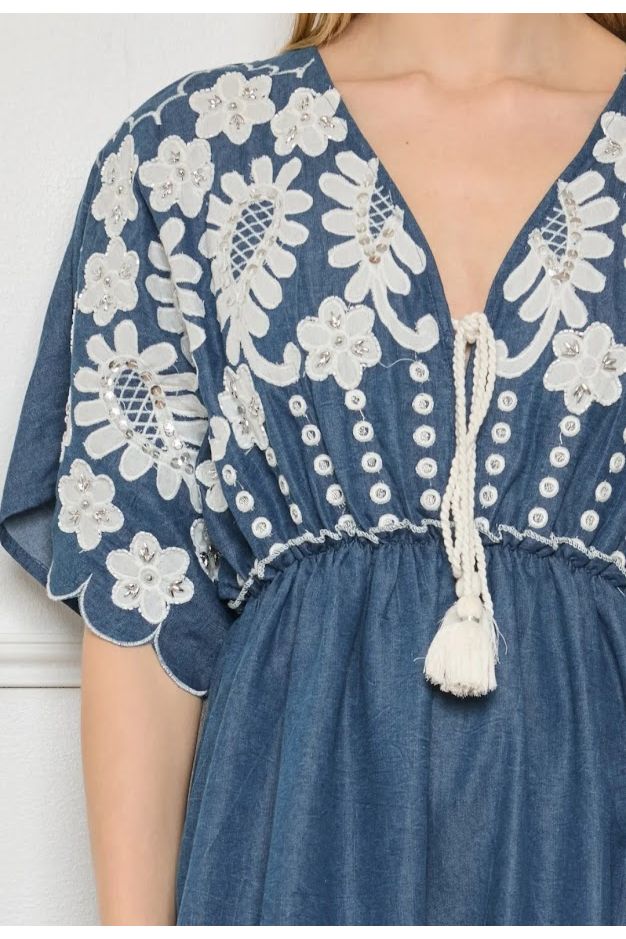 Maxi Jurk Denimblauw