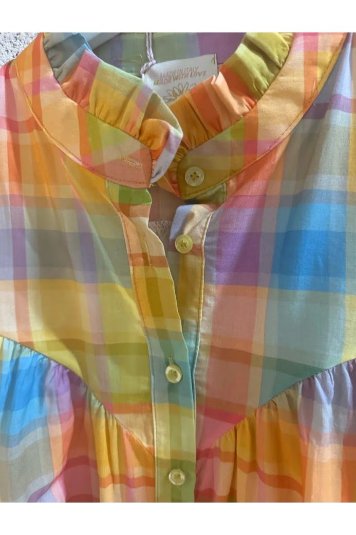 Pastel ruit bloes