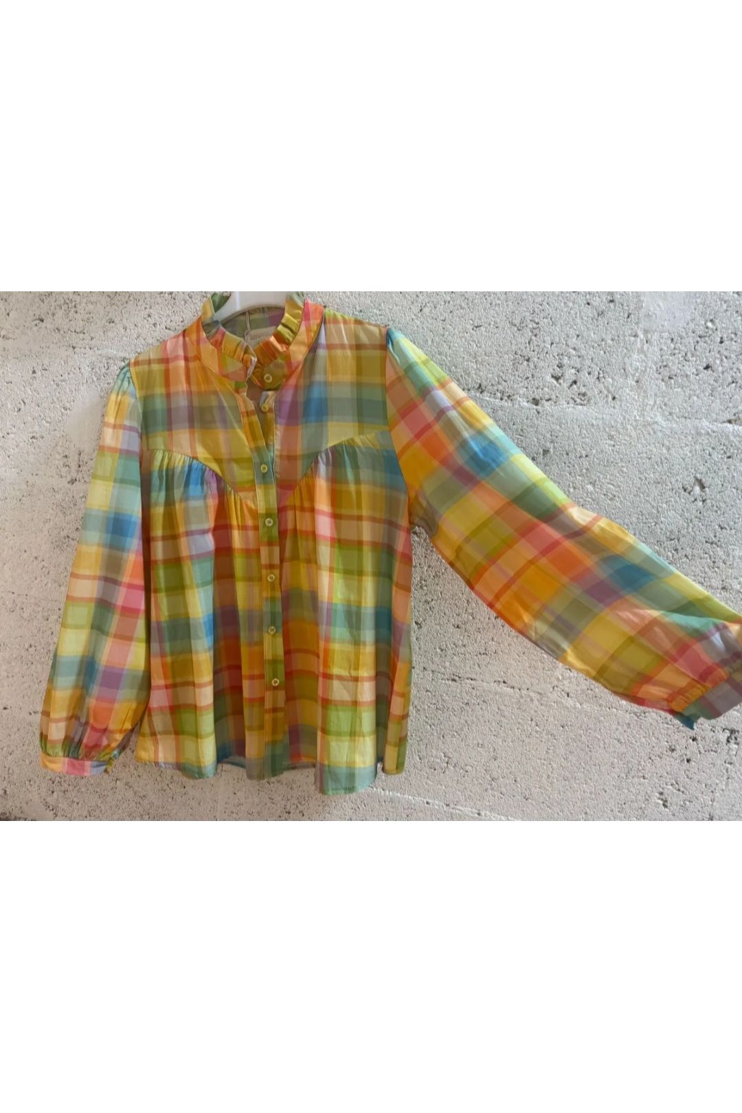 Pastel ruit bloes