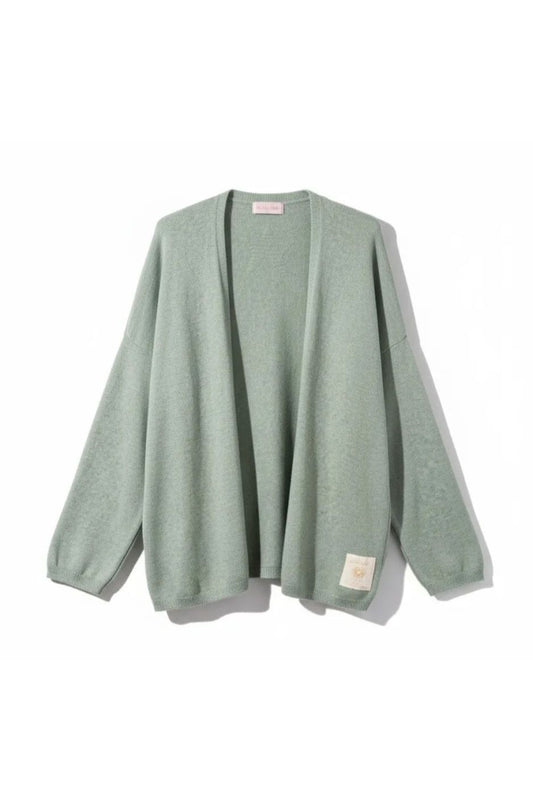 Basic cardigan licht kaki