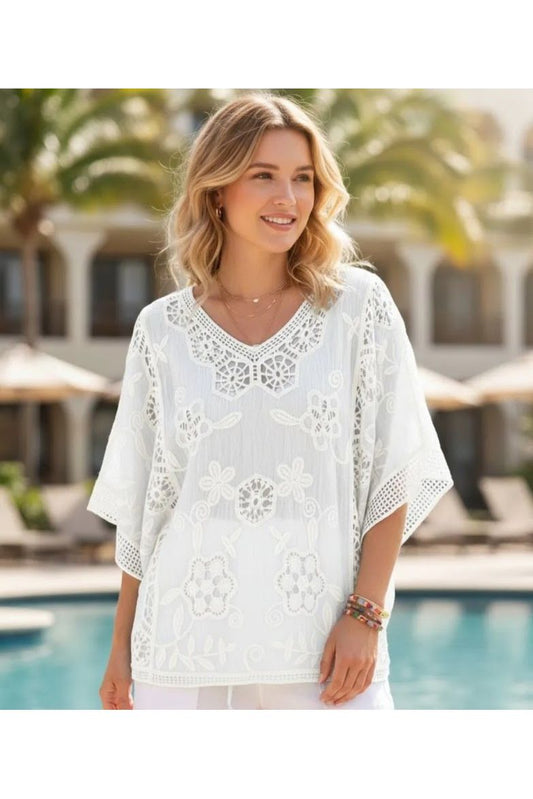 Bohemian katoenen wit