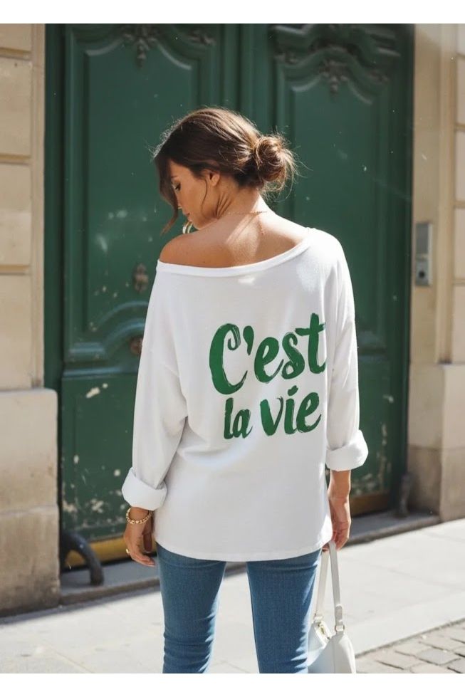 T-shirt “C’est la vie” wit