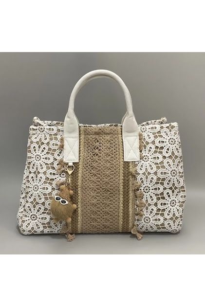 Boho Lace Tas Wit