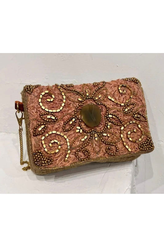 Boho clutch met kralen