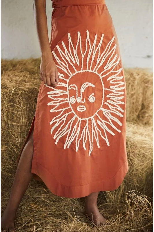 Zonne rok oranje