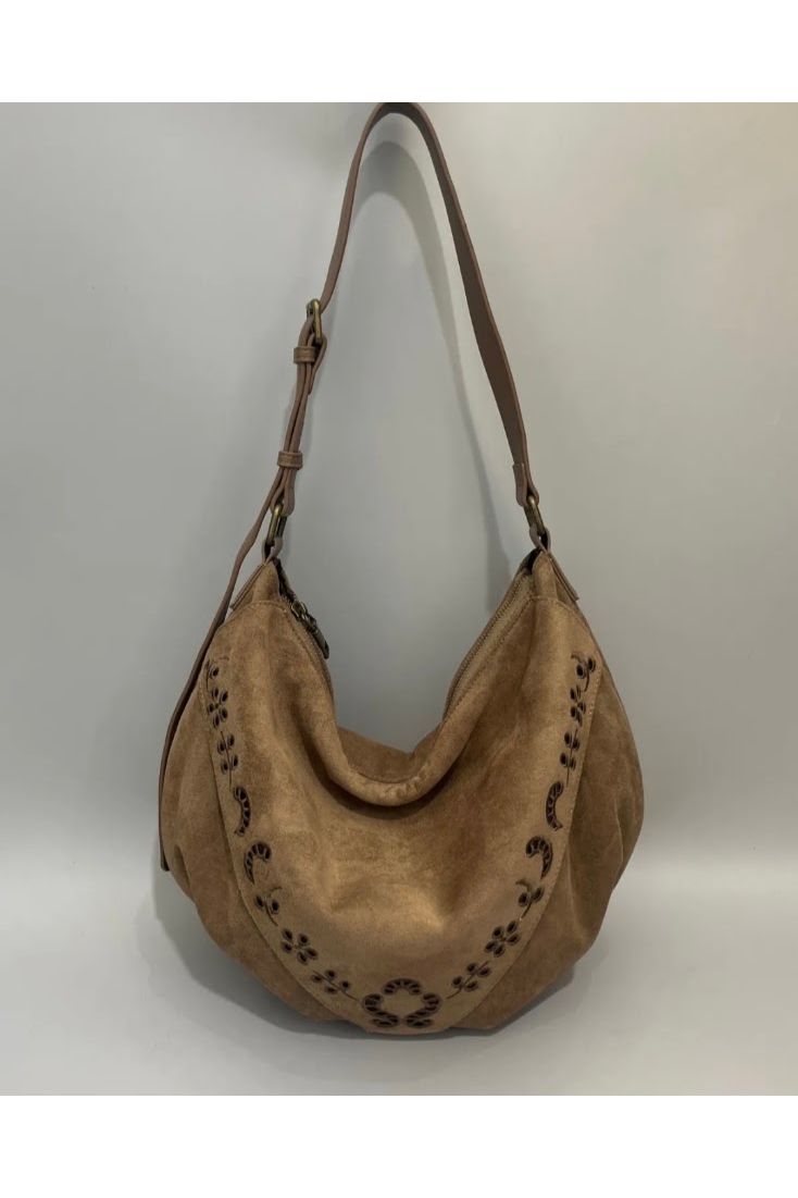 Boho Suédine Shoulder Bag Taupe