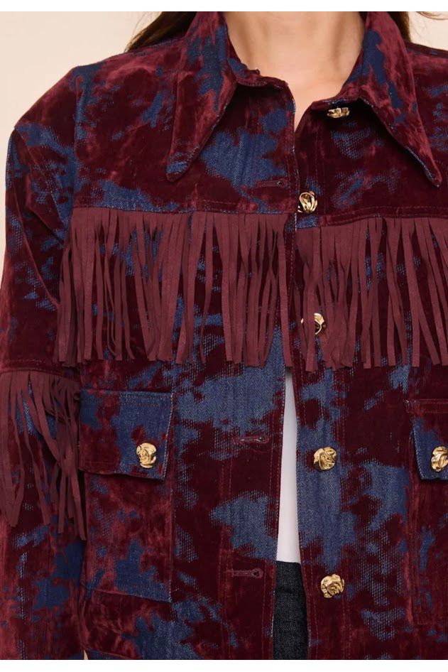Velvet Fringe Jacket