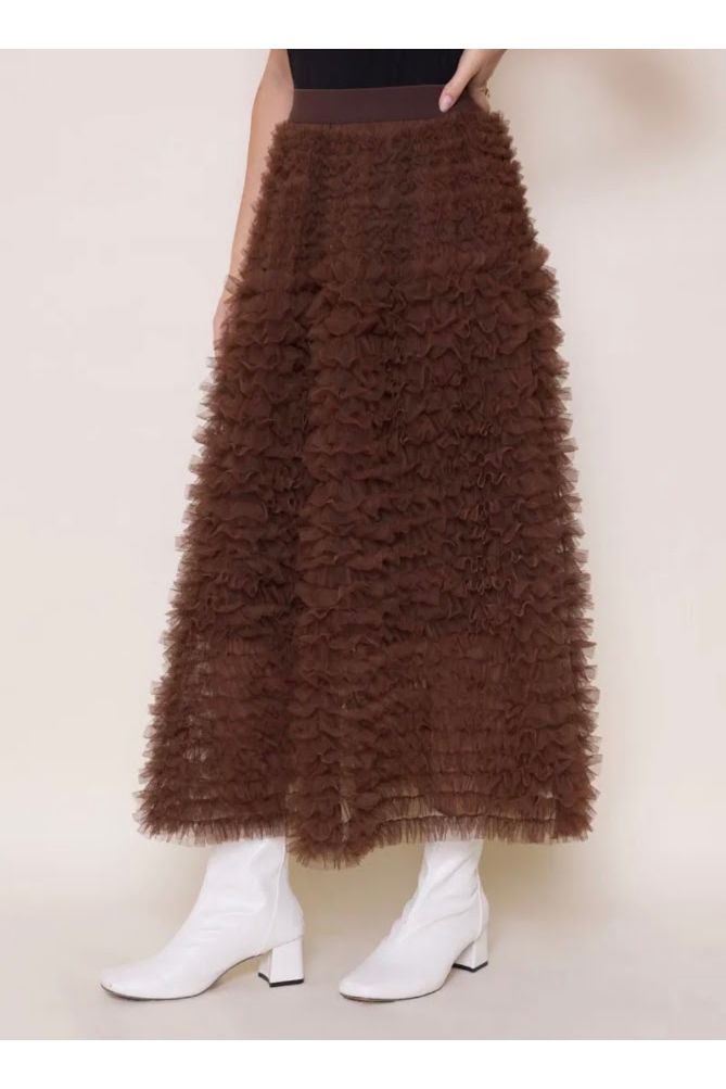 Midnight Ruffle Skirt Bruin
