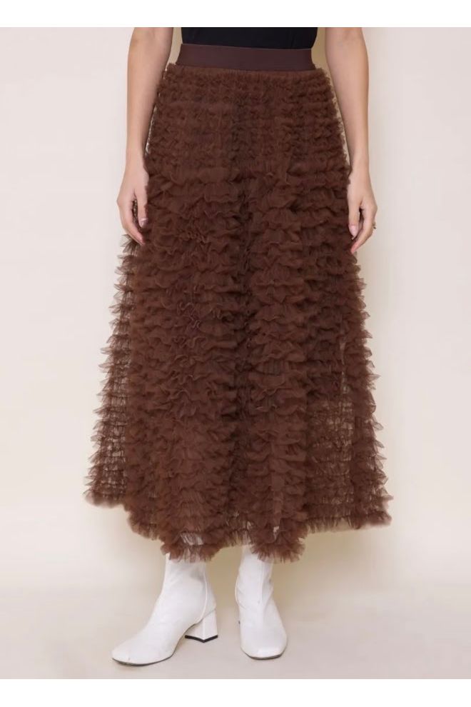 Midnight Ruffle Skirt Bruin