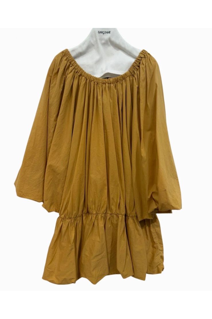 Boho Balloon Dress Mosterd
