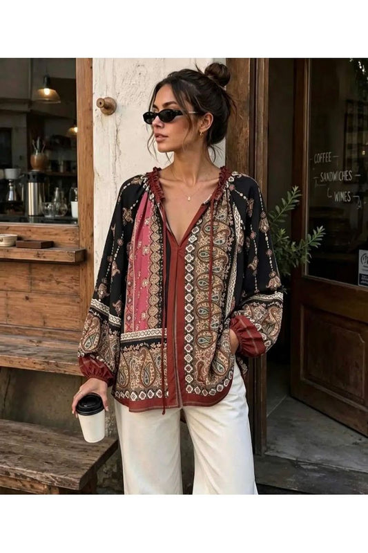 Boho Paisley Blouse