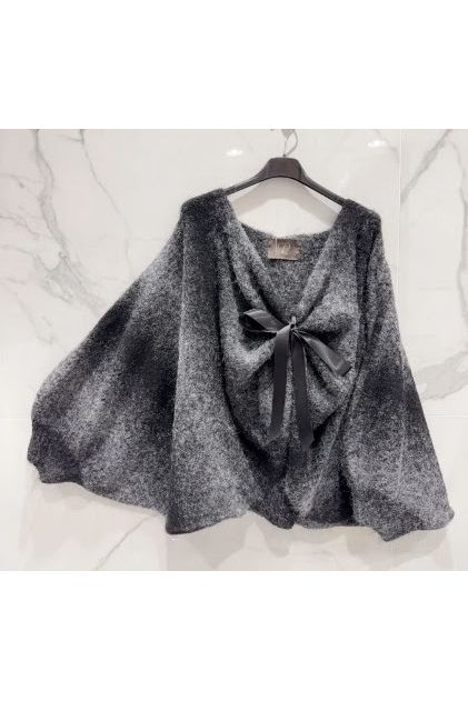 Bow & Drap Knit Zwart