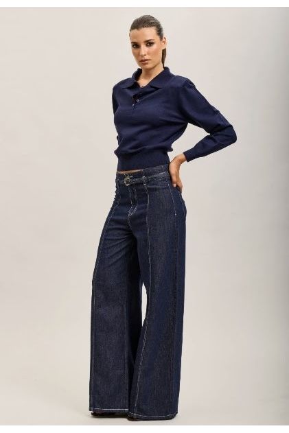 Wide Leg Jeans met Ceintuur