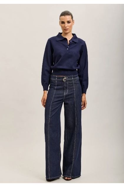 Wide Leg Jeans met Ceintuur