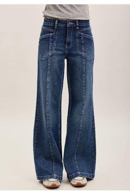 Wide Leg Jeans met Statement Naden