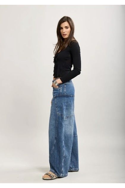 Barrel Jeans met Statement Zakken