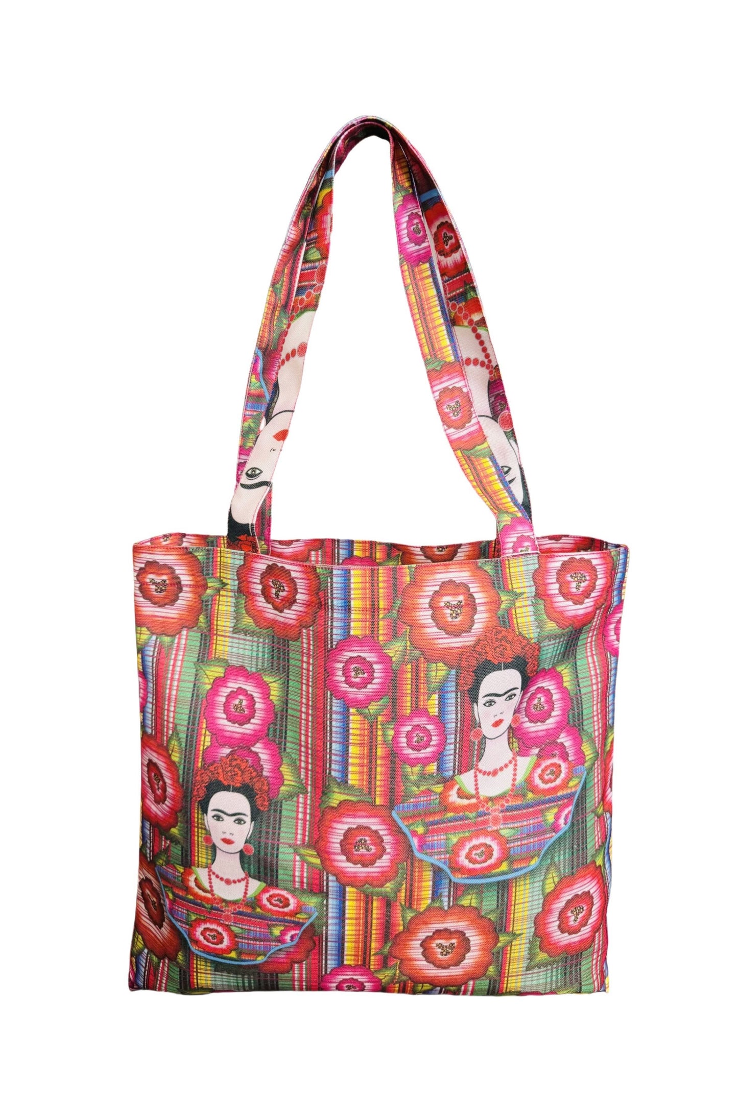 Boho Vintage-geïnspireerde Rood-Multi Frida Luxe Schoudertas