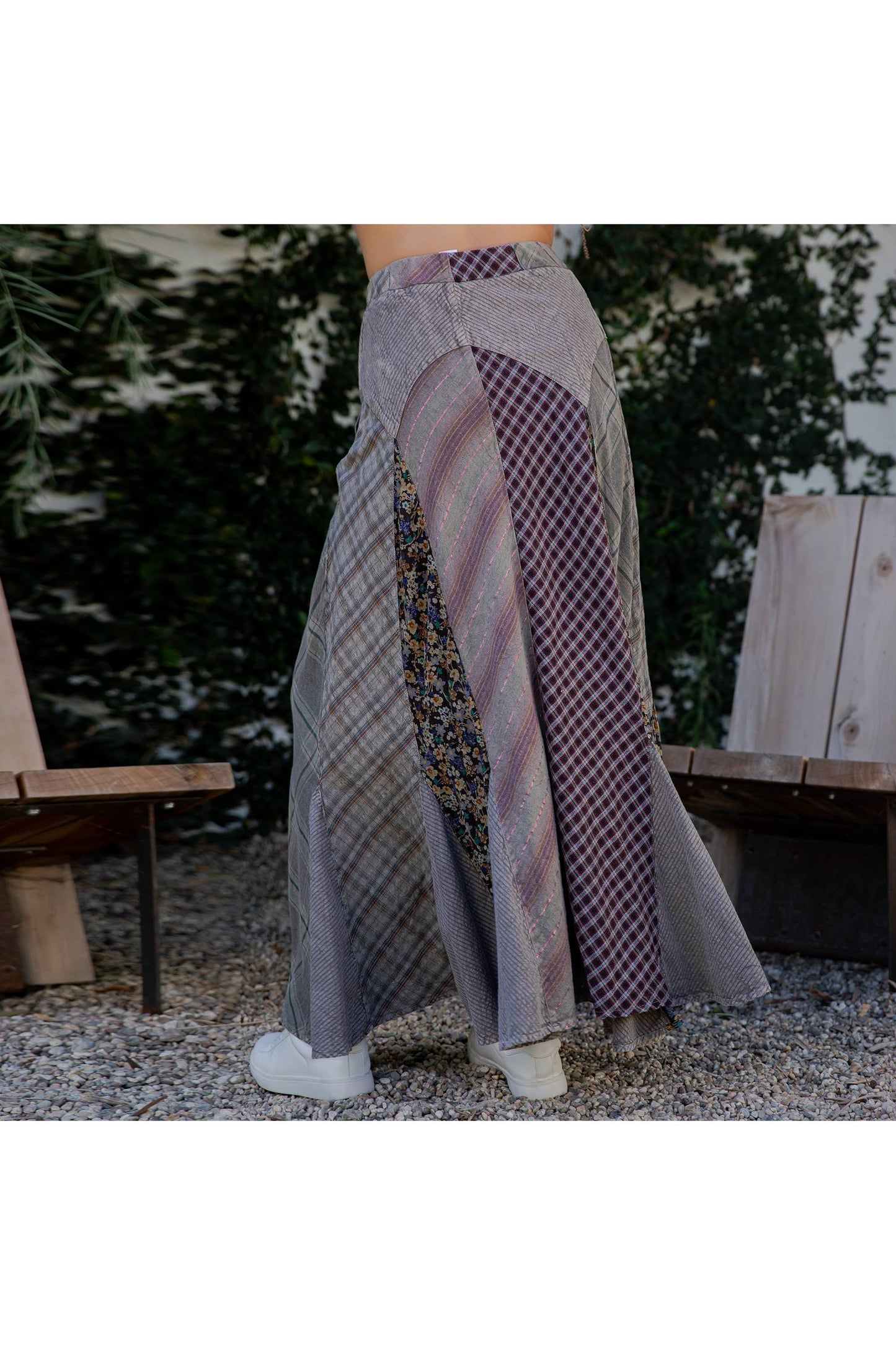 Patchwork Maxi Skirt – Boho Chic