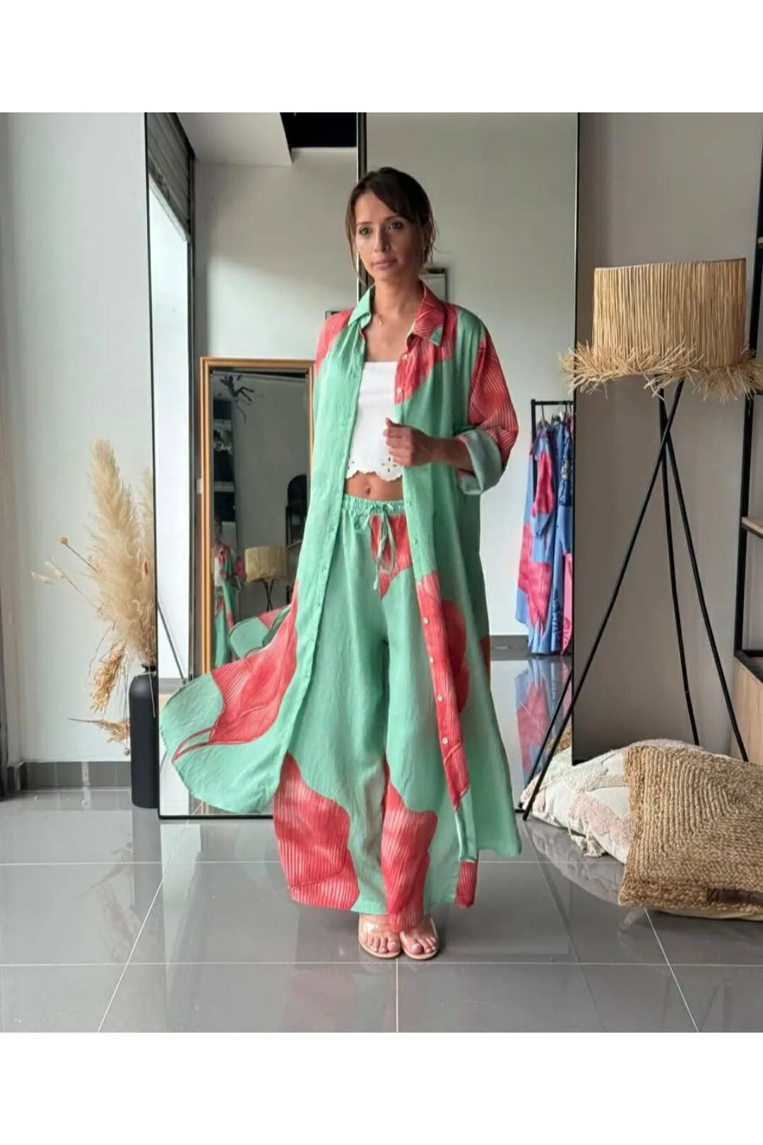 Mint Coral 2-Delig Set