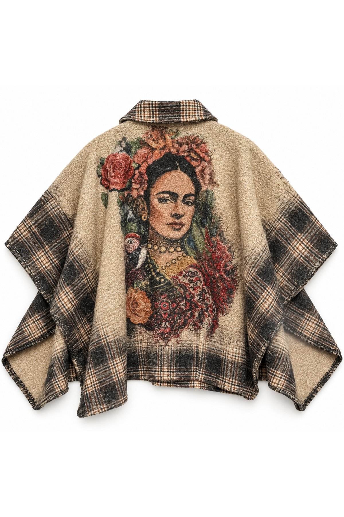 Frida Boho Poncho met Ruitdetails