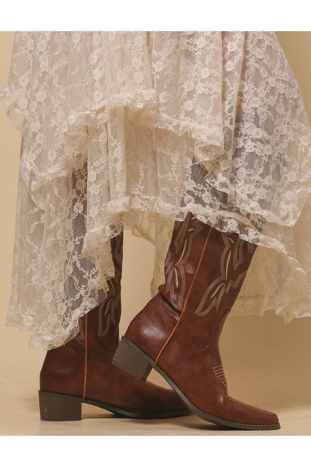 Bohemian Lace Midi Skirt