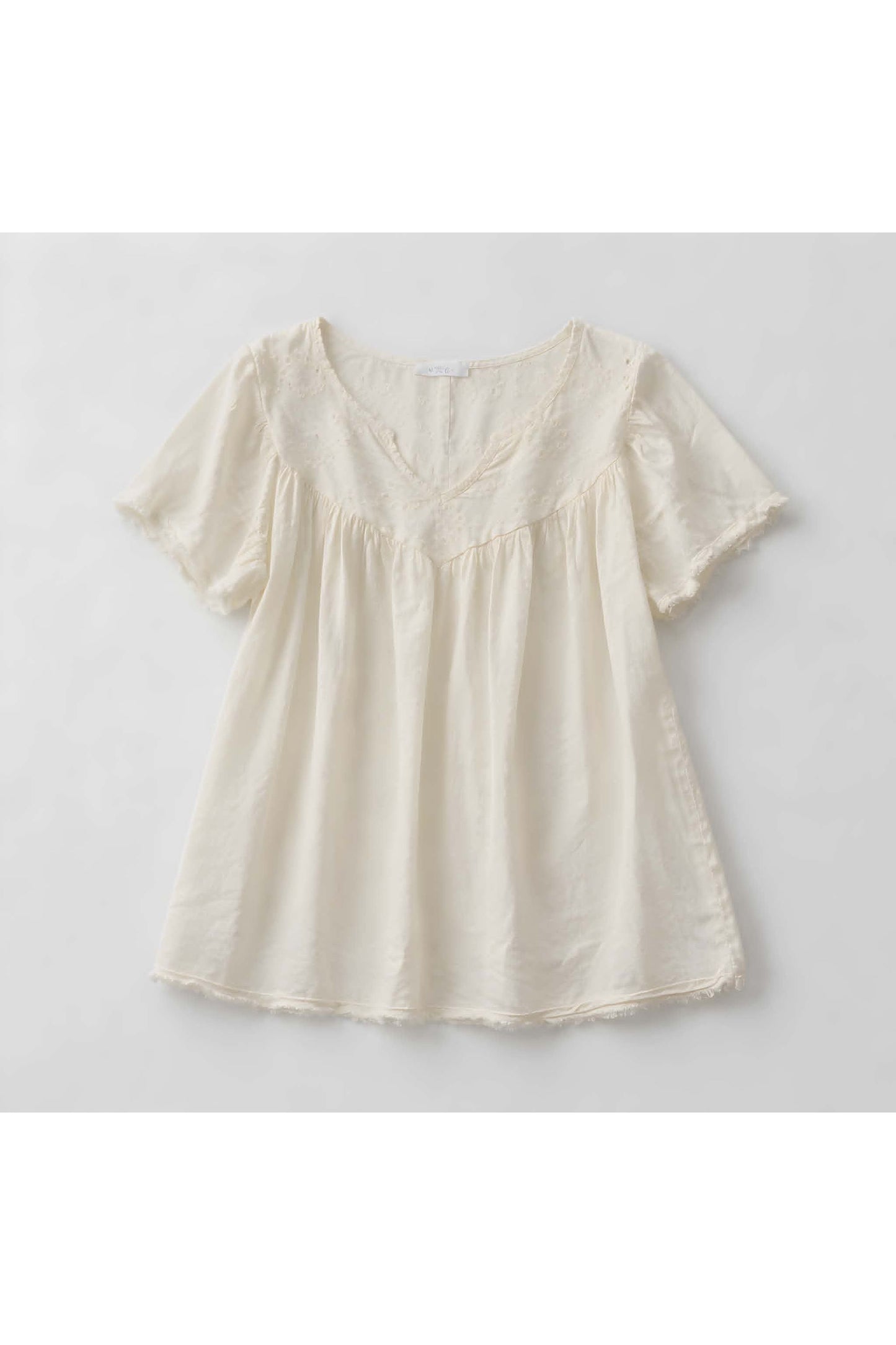 Boho Breeze Katoenen Top Vanille