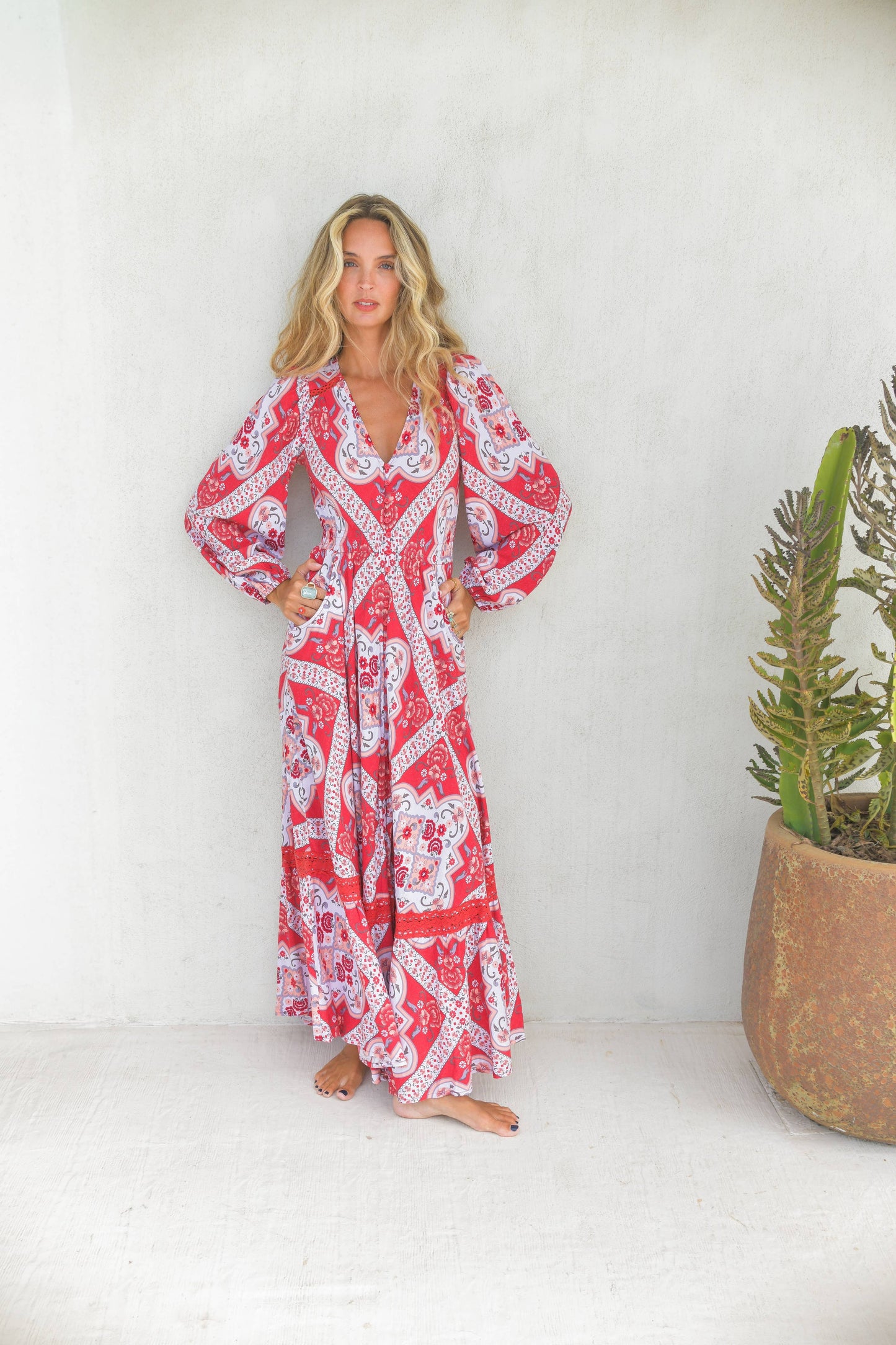 Jurk Jaase Rosa print Carmen