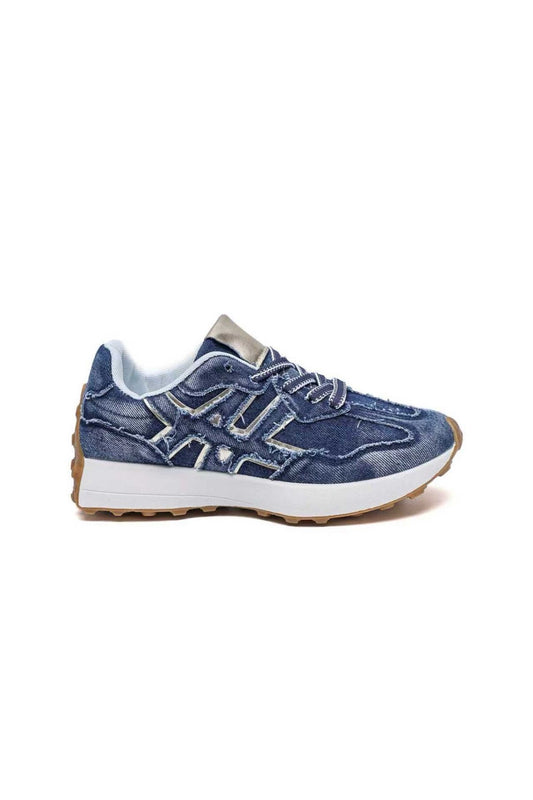 Sneaker donkerblauw denim