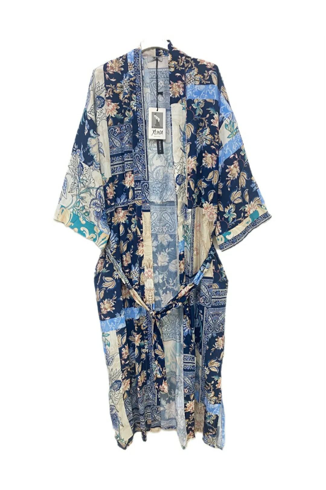 Boho Kimono Romance Dark Blue