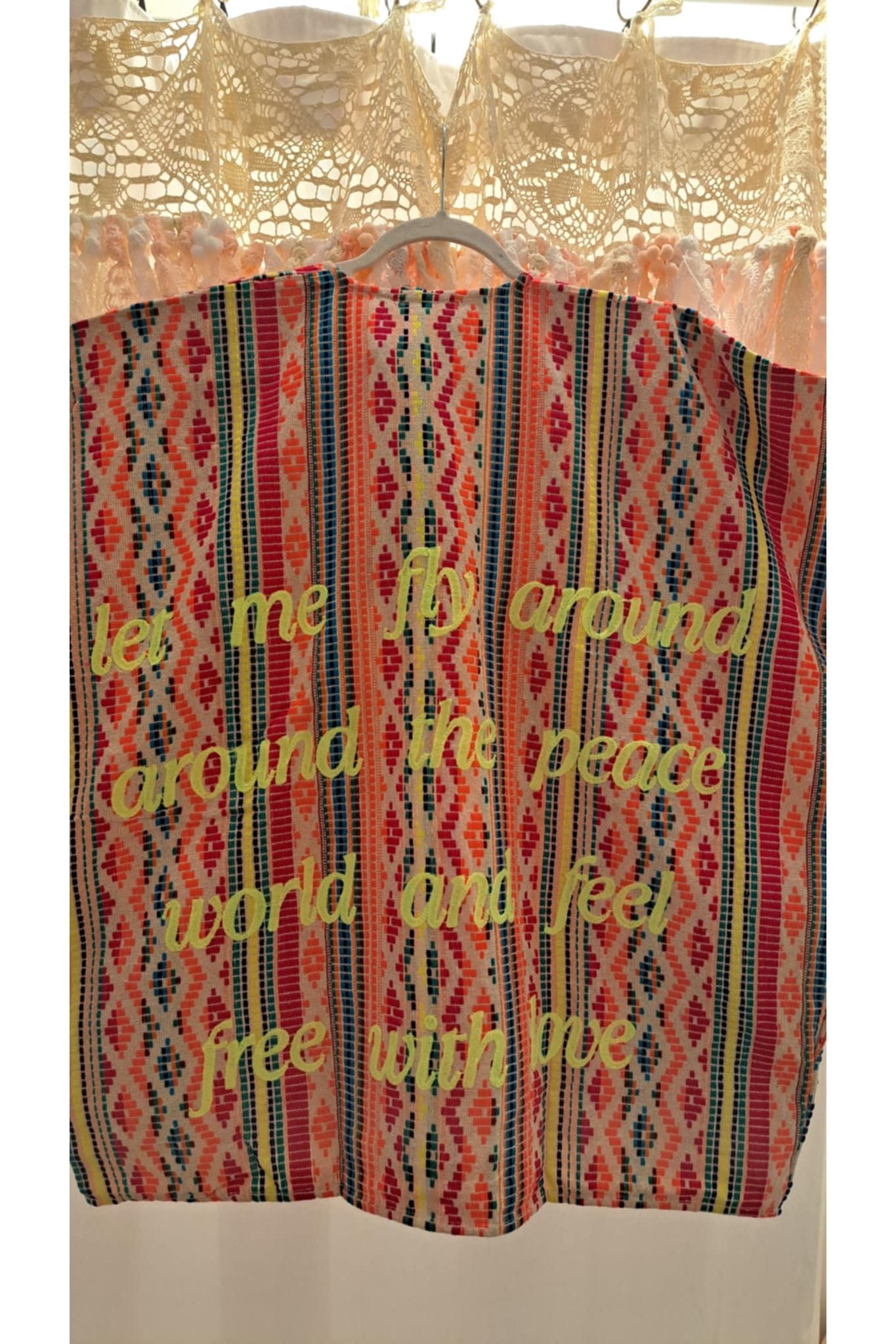 Korte Kimono - fluo print