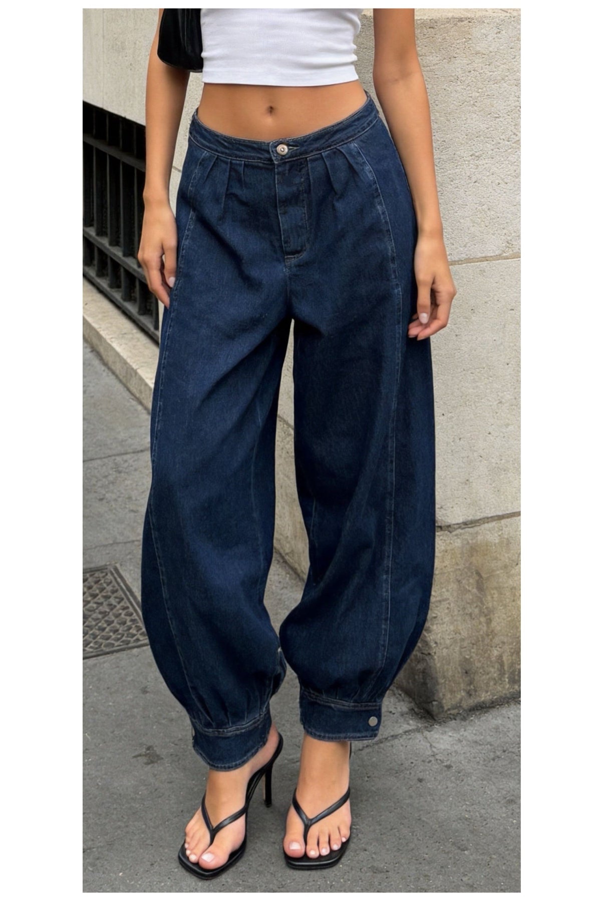 Dark Denim Balloon Jeans