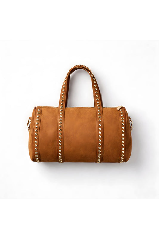 Studded Bowling Bag Camel