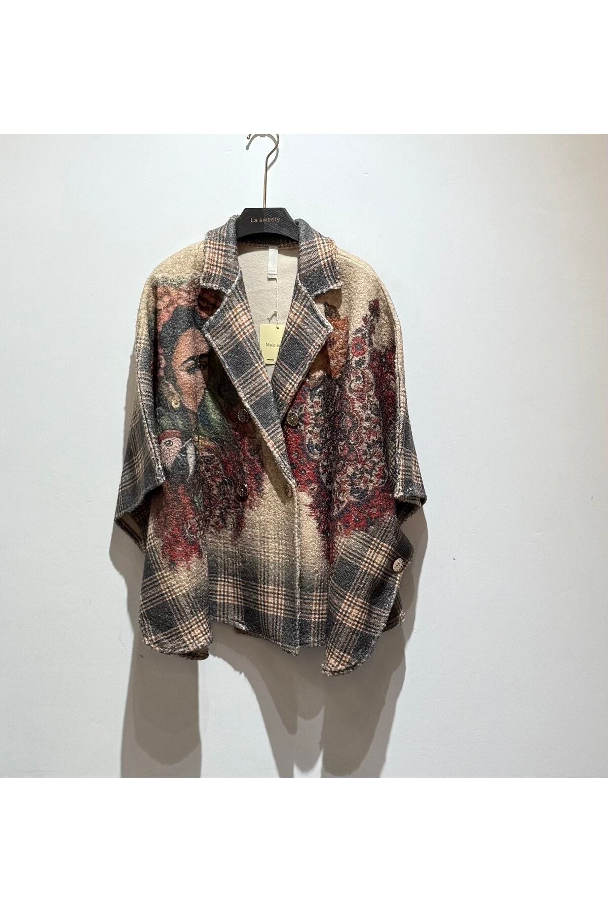 Frida Boho Poncho met Ruitdetails