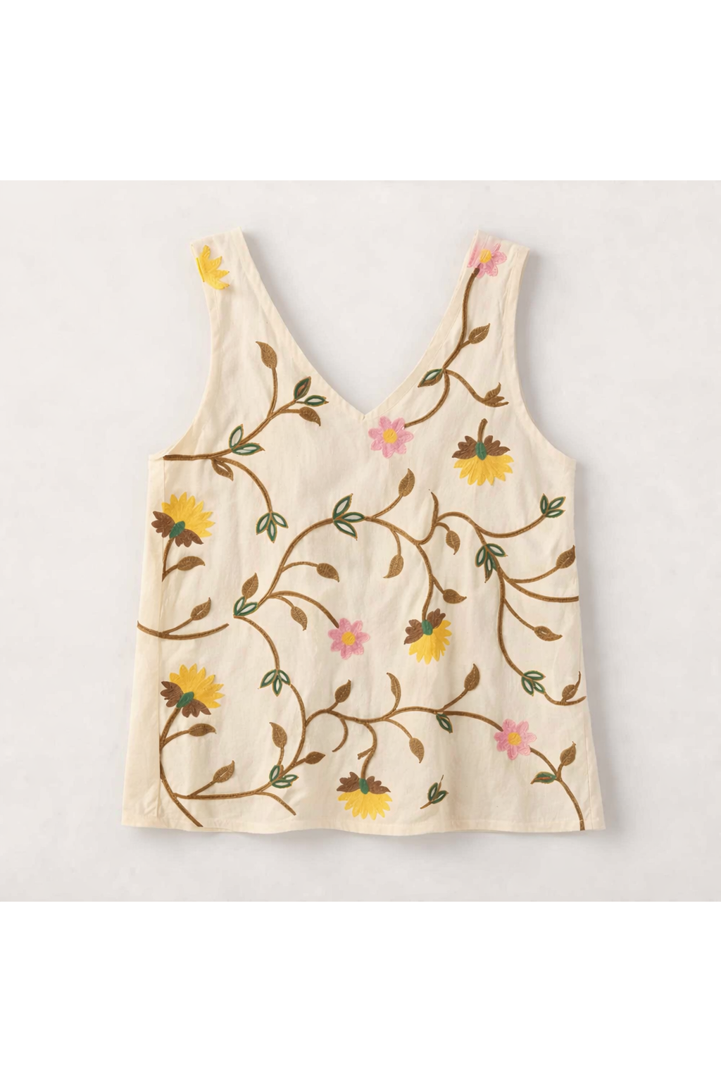 Boho top geborduurd