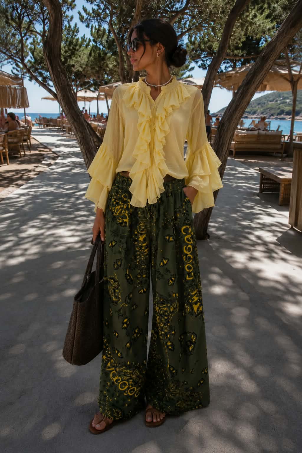 Rebel Paisley Wide Leg Pants