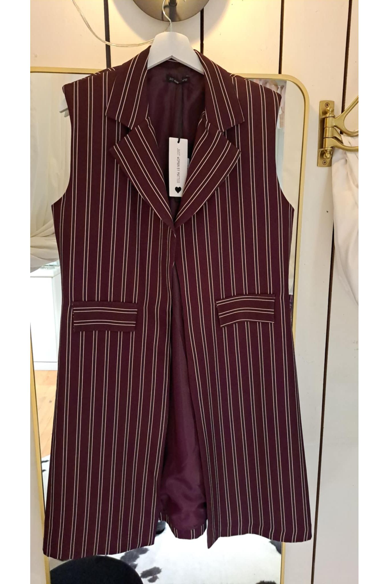 Mouwloze gilet burgundy
