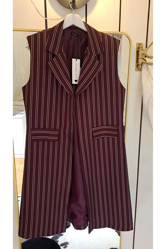 Mouwloze gilet burgundy