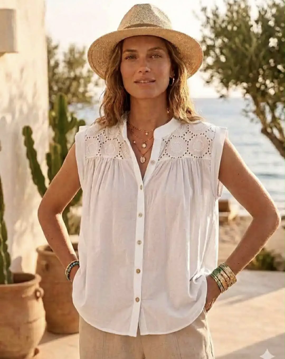 Boho Blouse Summer Breeze z/m Wit