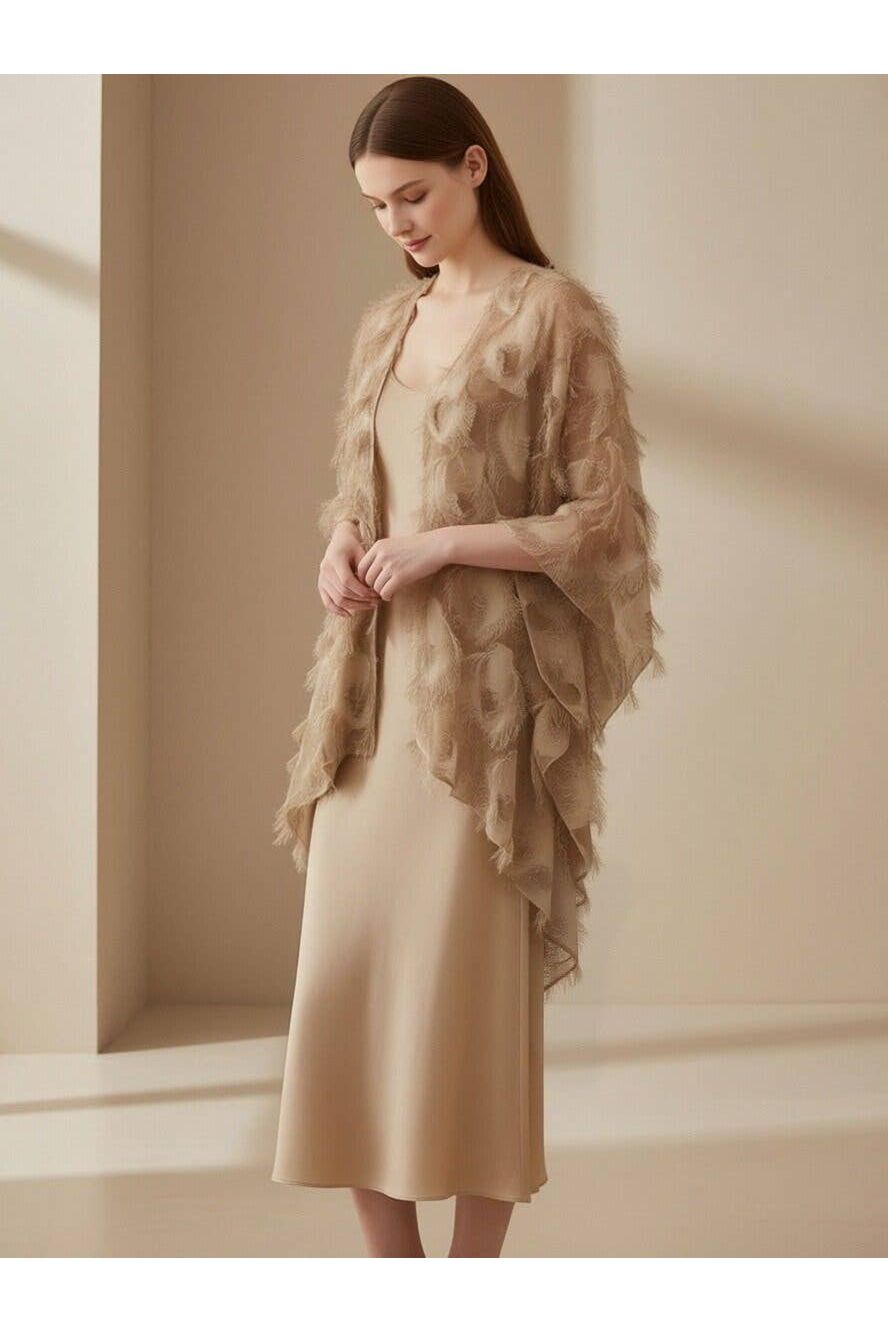 Elegante 3D Veer Fringe Wimper Kimono